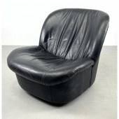 Black leather Swivel rocker sw