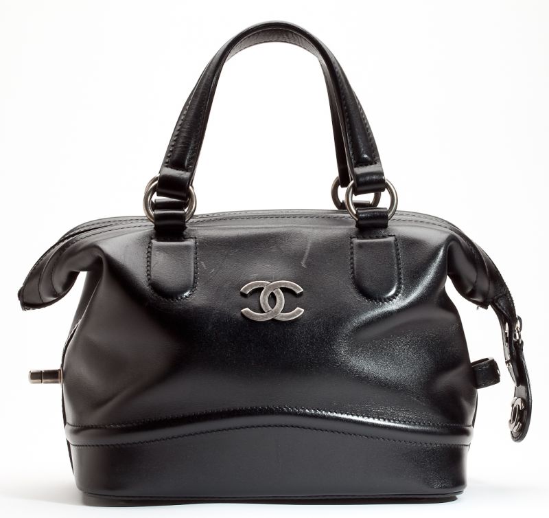 Black Leather Tote Bag