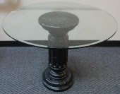 BLACK MARBLE COLUMN-FORM PEDES