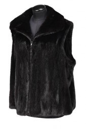 BLACK MINK FUR VEST20th centur