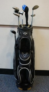 BLACK NYLON CALLAWAY GOLF BAG