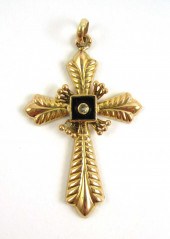 BLACK ONYX AND EIGHTEEN KARAT