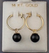 BLACK ONYX AND FOURTEEN KARAT