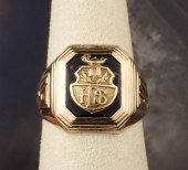 BLACK ONYX AND YELLOW GOLD VIN