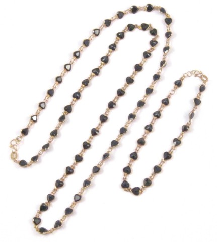 BLACK ONYX NECKLACE AND BRACELET