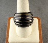 BLACK ONYX RING AND LAVENDER J