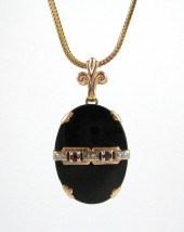 BLACK ONYX, RUBY AND DIAMOND P