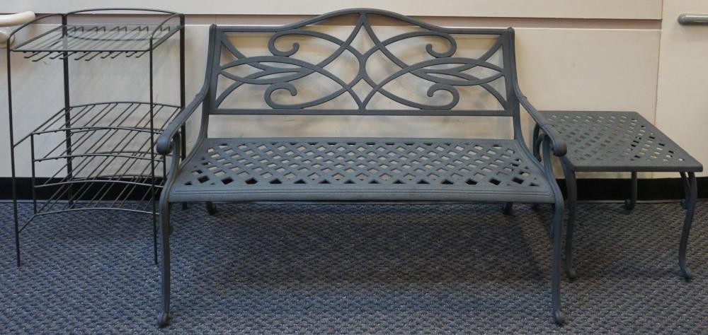 BLACK PAINTED ALUMINUM LOW ROUND