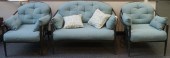 BLACK PAINTED ALUMINUM SETTEE