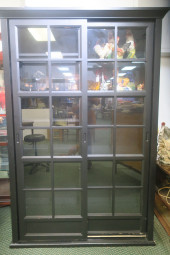BLACK PAINTED BOOKCASE WITH SL