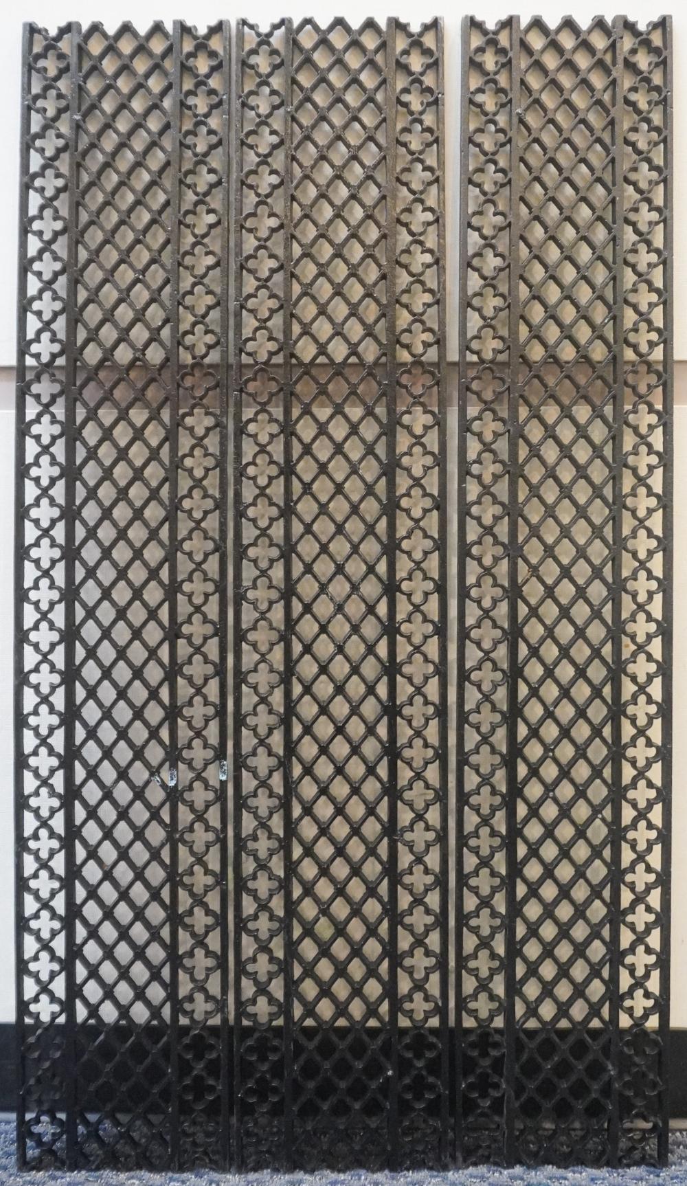 BLACK PAINTED CAST IRON GRATES