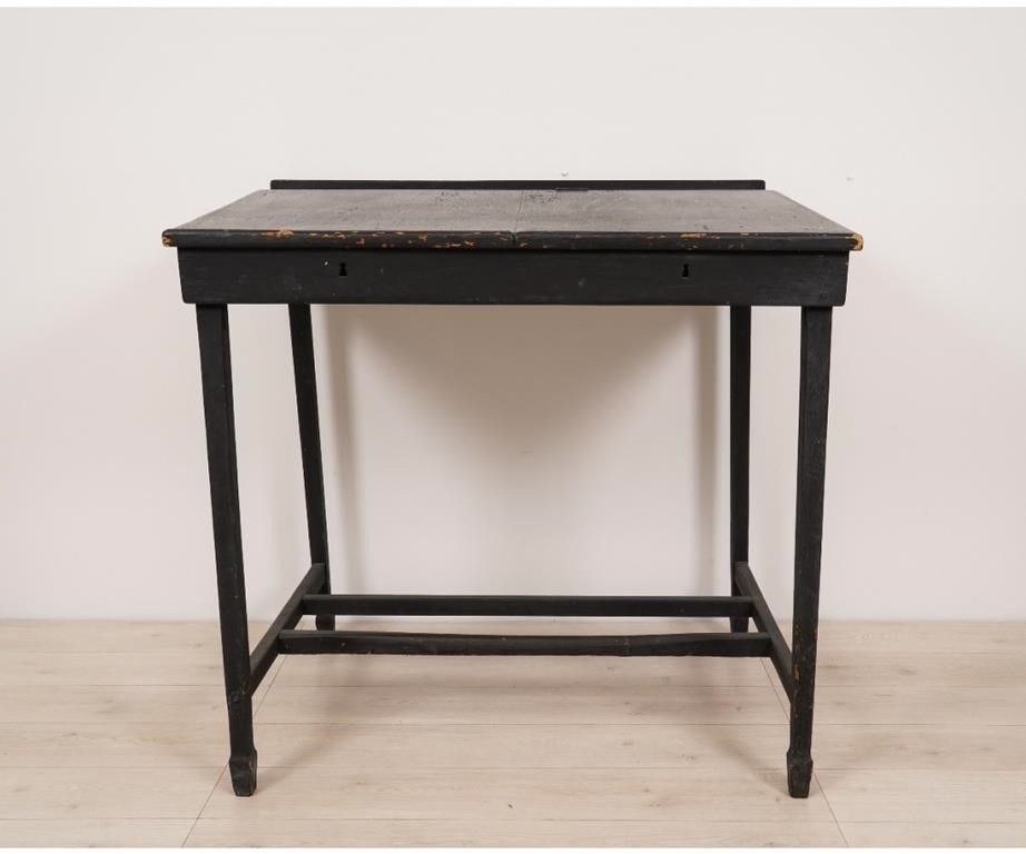 Black painted drafting table with