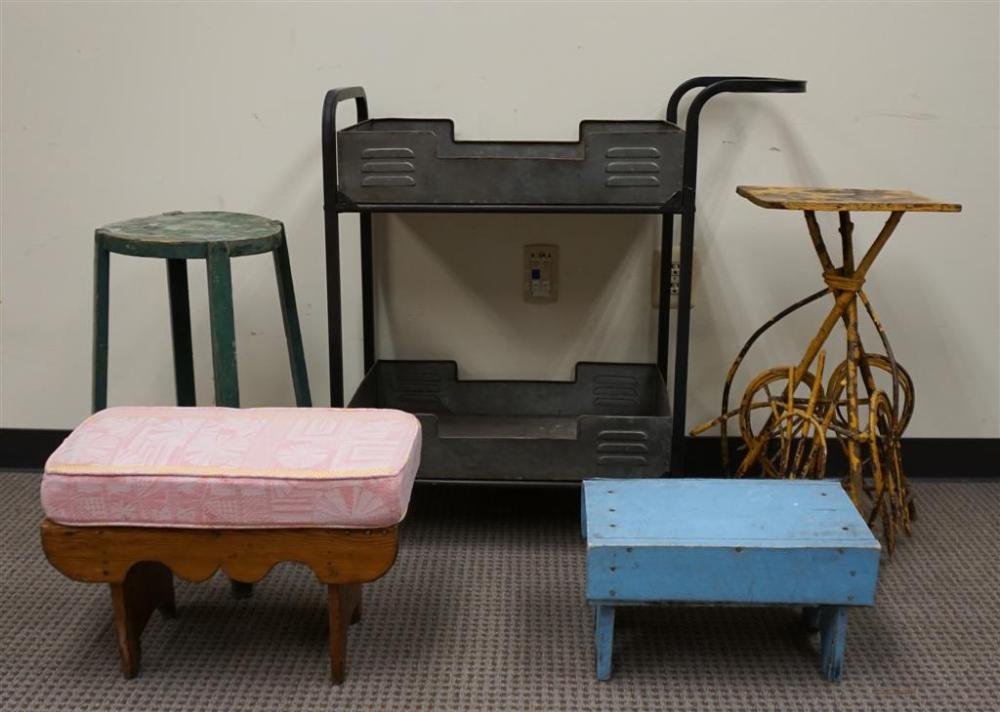 BLACK PAINTED TOLE DECORATED