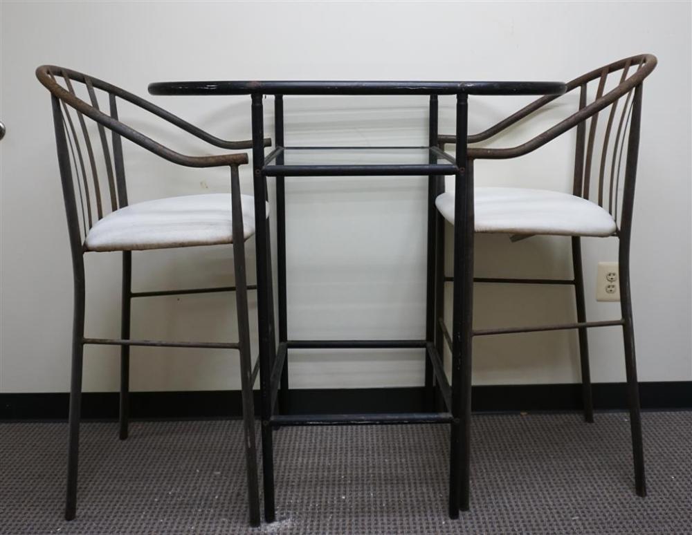 BLACK PAINTED TUBULAR METAL GLASS
