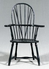 Black painted Windsor armchair