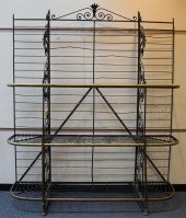 BLACK PAINTED WROUGHT IRON BAK