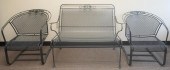 BLACK PAINTED WROUGHT IRON BEN