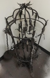 BLACK PAINTED WROUGHT IRON BIR