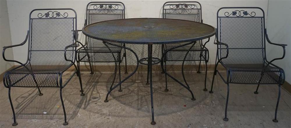 BLACK PAINTED WROUGHT IRON