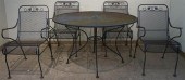 BLACK PAINTED WROUGHT IRON FIV