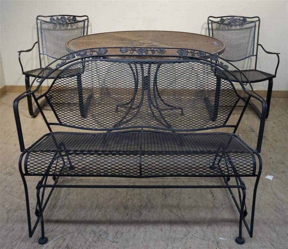 BLACK PAINTED WROUGHT IRON