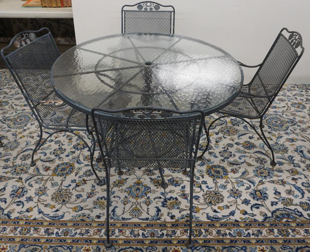 BLACK PAINTED WROUGHT IRON