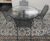 BLACK PAINTED WROUGHT IRON OUT