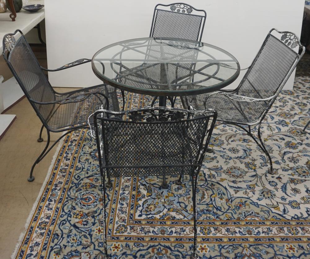 BLACK PAINTED WROUGHT IRON