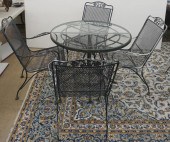 BLACK PAINTED WROUGHT IRON OUT