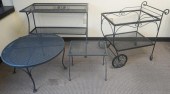 BLACK PAINTED WROUGHT IRON PLA