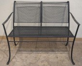 BLACK PAINTED WROUGHT IRON SET
