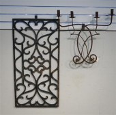 BLACK PAINTED WROUGHT IRON WAL