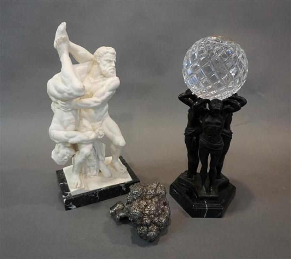 BLACK PATINATED METAL AND CRYSTAL
