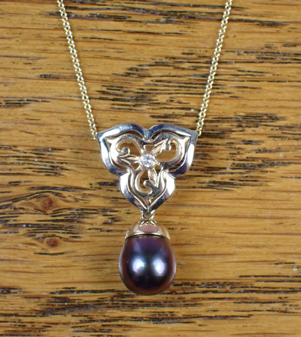 BLACK PEARL, DIAMOND AND GOLD