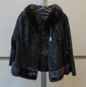 BLACK PERSIAN LAMB JACKET WITH
