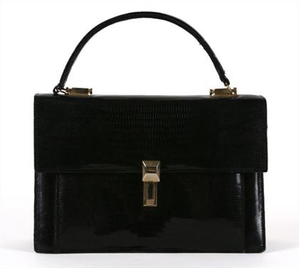Black reptile skin purse   