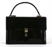 Black reptile skin purse    19