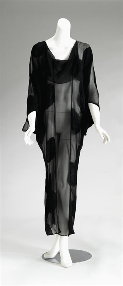 Black silk floral