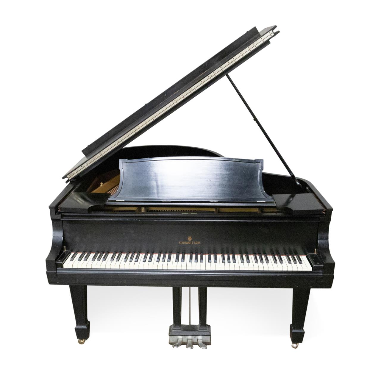 BLACK STEINWAY PARLOR GRAND PIANO