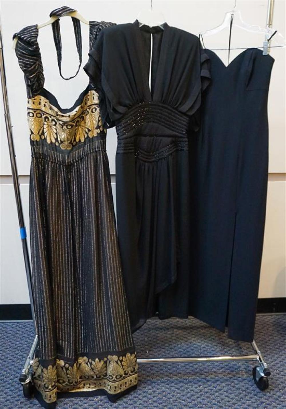 BLACK STRAPLESS GOWN (8), A BLACK