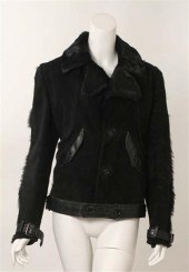 Black suede Saks Fifth Avenue