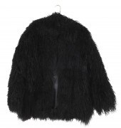 Black Tibetan lamb shag coat,