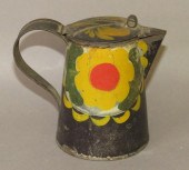BLACK TOLEWARE COVERED SYRUP W