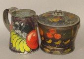 BLACK TOLEWARE CREAM & SUGARca