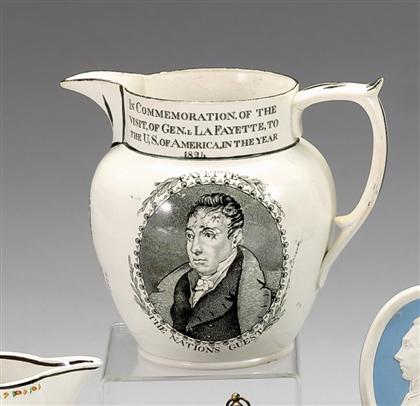 Black transfer printed pearlware