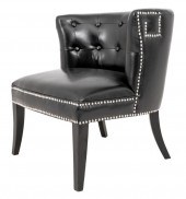 BLACK VEGAN LEATHER UPHOLSTERE
