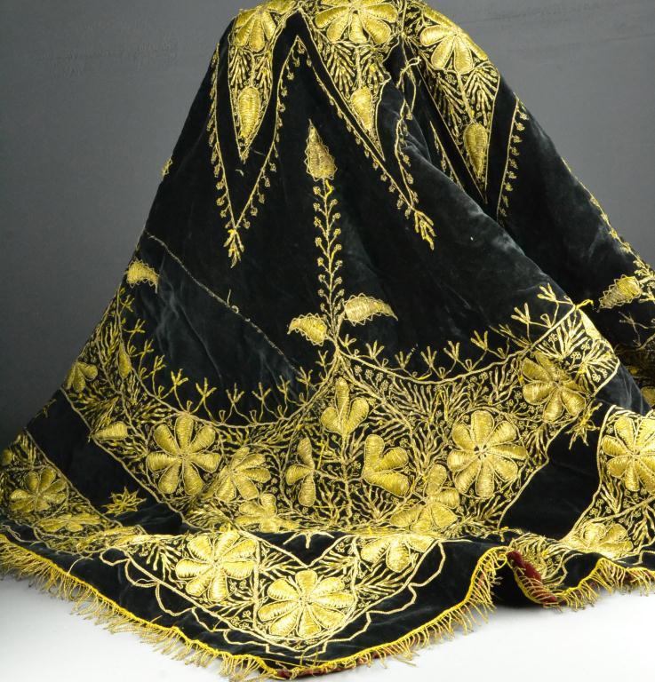 Black Velvet and Gold Thread