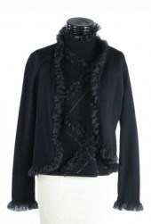 Black Wool Sweater Cardigan Se