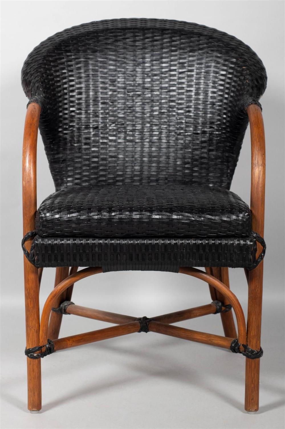 BLACK WOVEN GRASS AND RATTAN