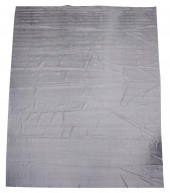 BLACK WOVEN LEATHER AREA RUGBl